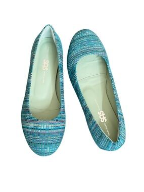 SAS  Lacey Ballet flat rainbow turquoise Nigeria shoes size 9W
